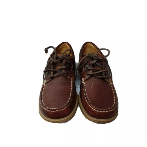 Ecco Leather Boat Shoes Men\'s Size 7 Water Repellent EU 41  Brown